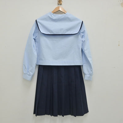 【中古】佐賀県 唐津東高等学校 女子制服 2点（セーラー服・スカート）sf020812