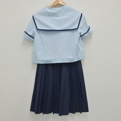 【中古】佐賀県 唐津東高等学校 女子制服 2点（セーラー服・スカート）sf020813