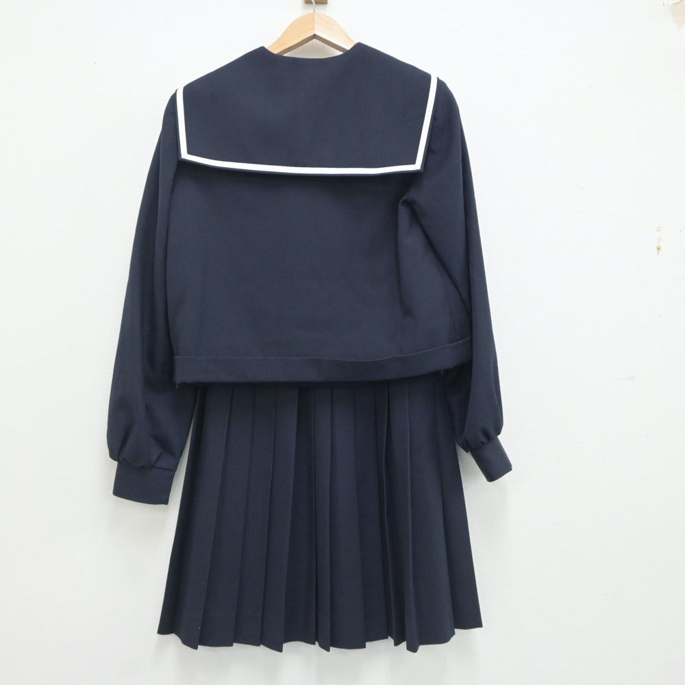 【中古】佐賀県 唐津東高等学校 女子制服 2点（セーラー服・スカート）sf020814