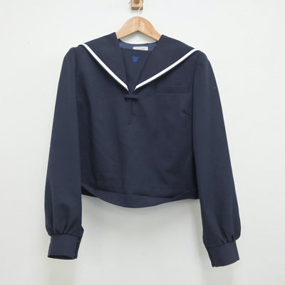 【中古】佐賀県 唐津東高等学校 女子制服 2点（セーラー服・スカート）sf020814