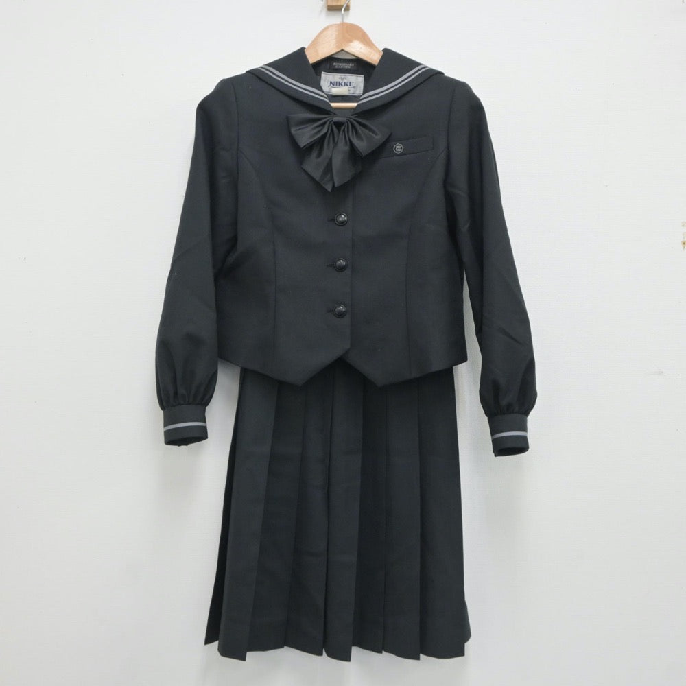 【中古】愛知県 名古屋女子大学中学校・高等学校 女子制服 3点（セーラー服・スカート）sf020817