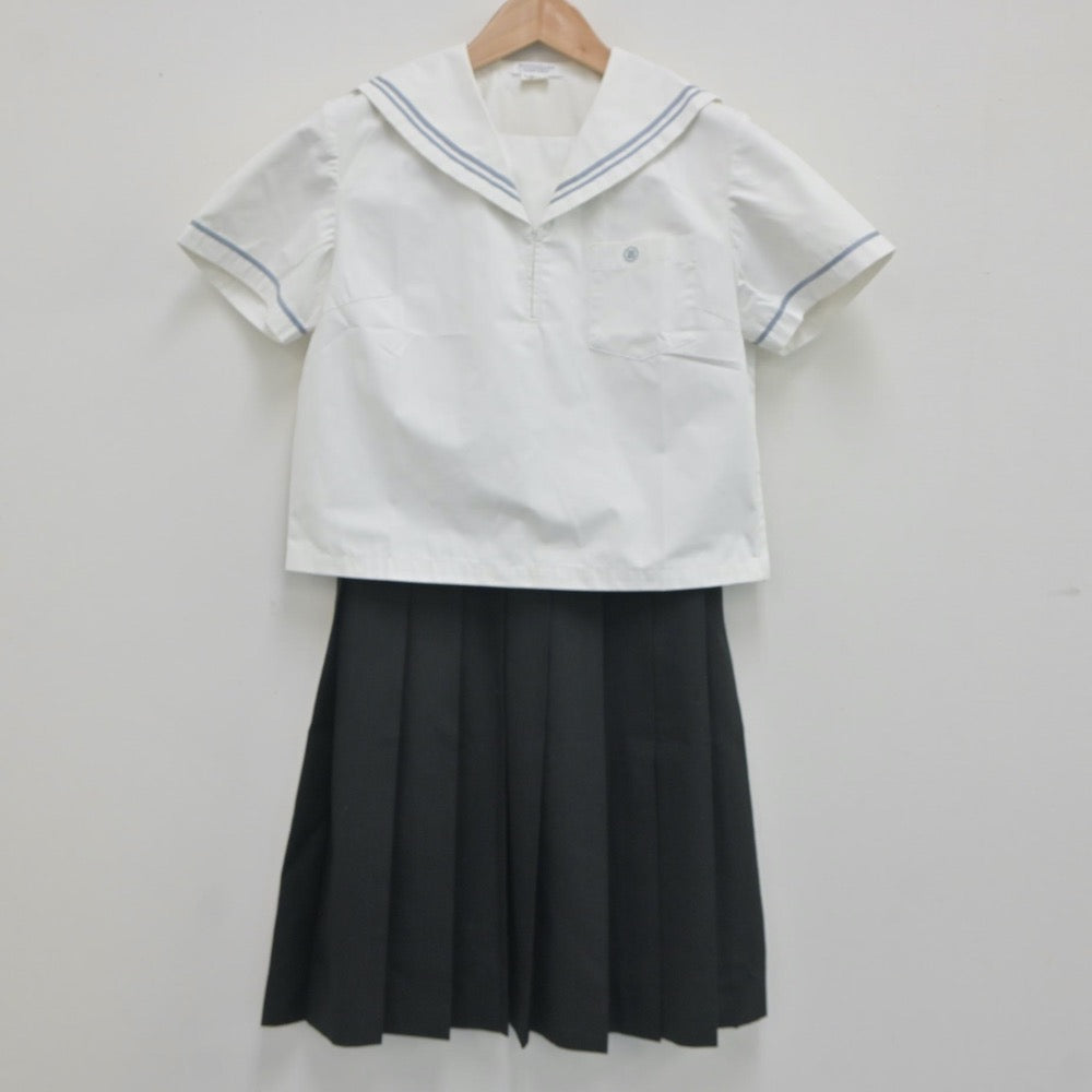 【中古】愛知県 名古屋女子大学中学校・高等学校 女子制服 2点（セーラー服・スカート）sf020820