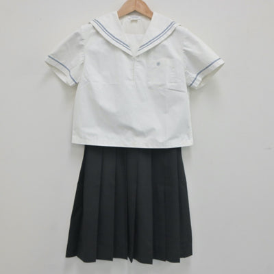 【中古】愛知県 名古屋女子大学中学校・高等学校 女子制服 2点（セーラー服・スカート）sf020820