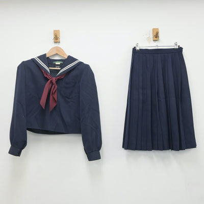 【中古】愛知県 豊南中学校 女子制服 4点（セーラー服・スカート・スカート）sf020824