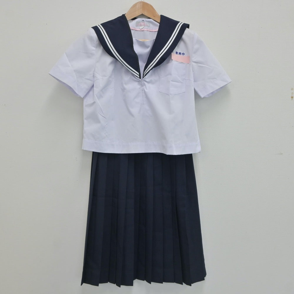 【中古】愛知県 豊南中学校 女子制服 2点（セーラー服・スカート）sf020831