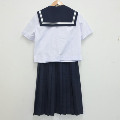 【中古】愛知県 豊南中学校 女子制服 2点（セーラー服・スカート）sf020831