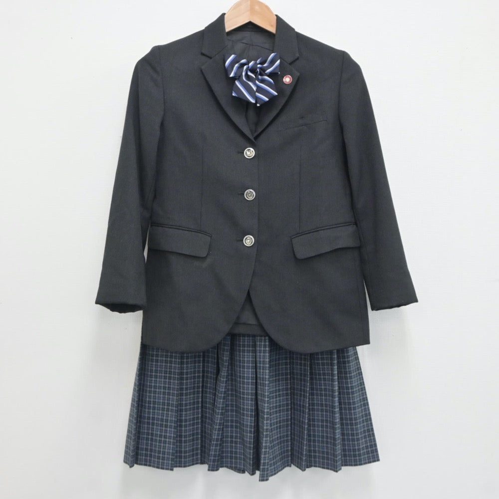 【中古】東京都 大島中学校 女子制服 4点（ブレザー・スカート）sf020832