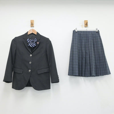 【中古】東京都 大島中学校 女子制服 4点（ブレザー・スカート）sf020832