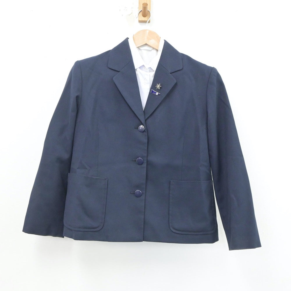 【中古】大阪府 河南高等学校 女子制服 3点（ブレザー・シャツ・スカート）sf020840