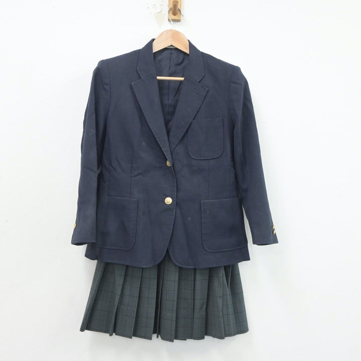 【中古】大阪府 藤井寺市立第三中学校 女子制服 4点（ブレザー・ニットベスト・スカート・スカート）sf020842