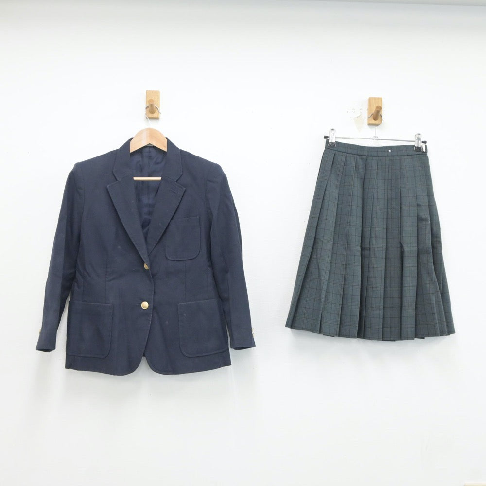 【中古】大阪府 藤井寺市立第三中学校 女子制服 4点（ブレザー・ニットベスト・スカート・スカート）sf020842