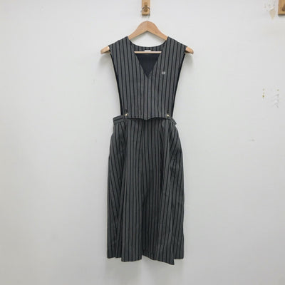 【中古】栃木県 栃木県立小山高等学校 女子制服 3点（シャツ・ジャンパースカート）sf020878