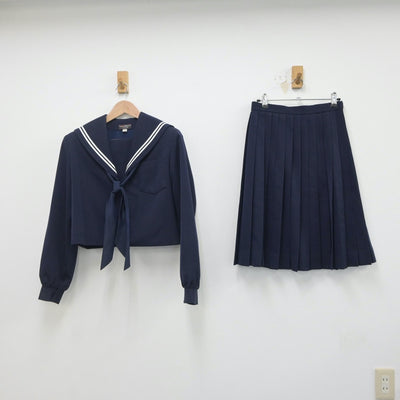 【中古】愛知県 西尾市立西尾中学校 女子制服 2点（セーラー服・スカート）sf020886