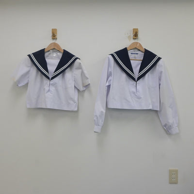 【中古】愛知県 西尾市立西尾中学校 女子制服 2点（セーラー服）sf020887