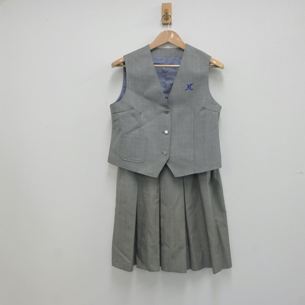 【中古】神奈川県 横浜市立六ツ川中学校 女子制服 3点（ブレザー・ベスト・スカート）sf020888