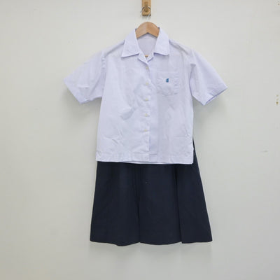 【中古】静岡県 静岡県立静岡商業高等学校 女子制服 2点（シャツ・スカート）sf020911