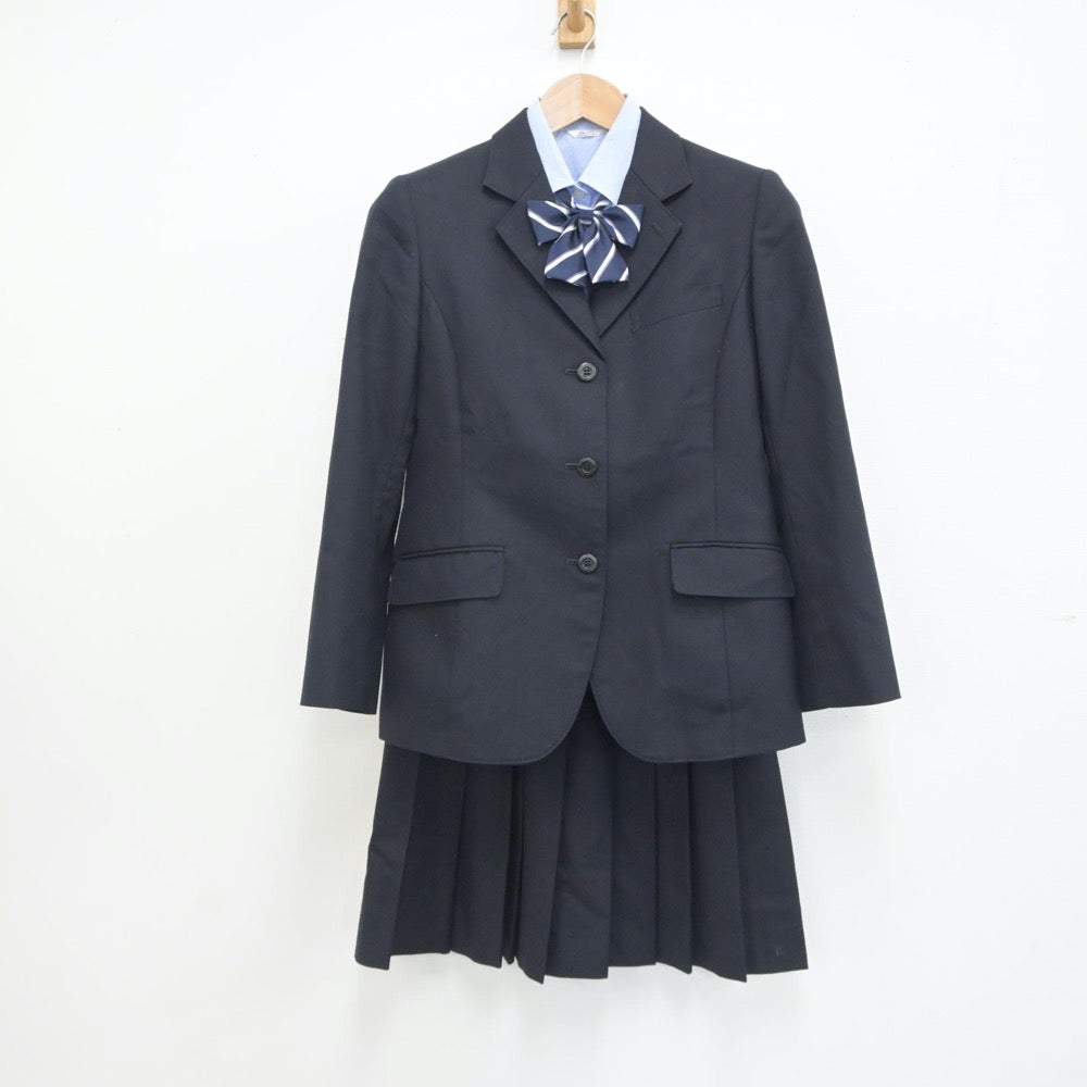 【中古】千葉県 千葉県立鎌ケ谷高等学校 女子制服 5点（ブレザー・シャツ・ニット・スカート）sf020912