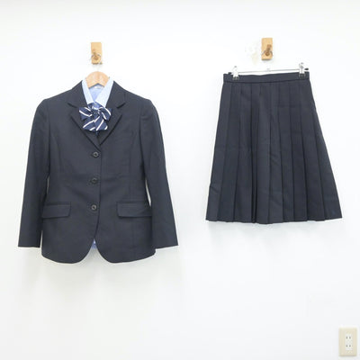 【中古】千葉県 千葉県立鎌ケ谷高等学校 女子制服 5点（ブレザー・シャツ・ニット・スカート）sf020912