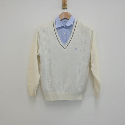 【中古】千葉県 千葉県立鎌ケ谷高等学校 男子制服 3点（シャツ・ニット）sf020913