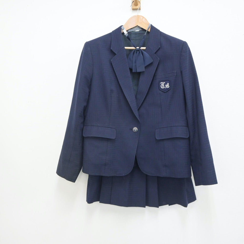 【中古】東京都 東亜学園高等学校 女子制服 4点（ブレザー・ベスト・スカート）sf020919