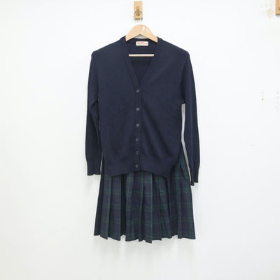 【中古】大阪府 芦屋市立精道中学校 女子制服 5点（ブレザー・ニット・ベスト・スカート）sf020930