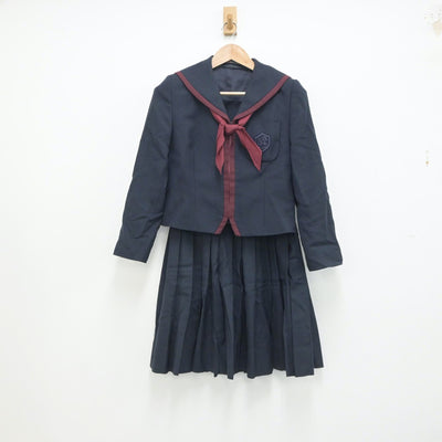 【中古】大阪府 履正社高等学校 女子制服 2点（セーラー服・スカート）sf020931