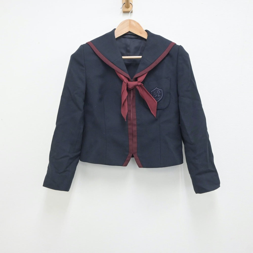 【中古】大阪府 履正社高等学校 女子制服 2点（セーラー服・スカート）sf020931