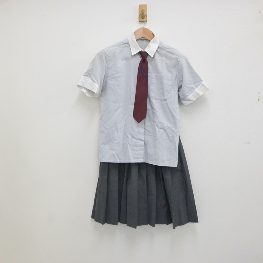 【中古】大阪府 履正社高等学校 女子制服 4点（シャツ・スカート）sf020932