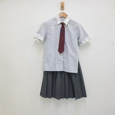 【中古】大阪府 履正社高等学校 女子制服 4点（シャツ・スカート）sf020932