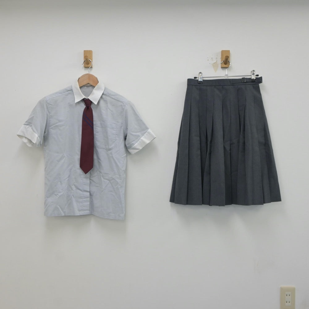 【中古】大阪府 履正社高等学校 女子制服 4点（シャツ・スカート）sf020932