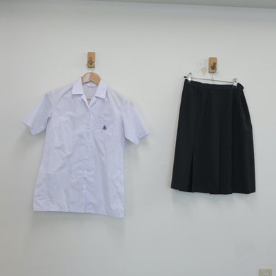 【中古】兵庫県 八鹿高等学校 女子制服 2点（シャツ・スカート）sf020935