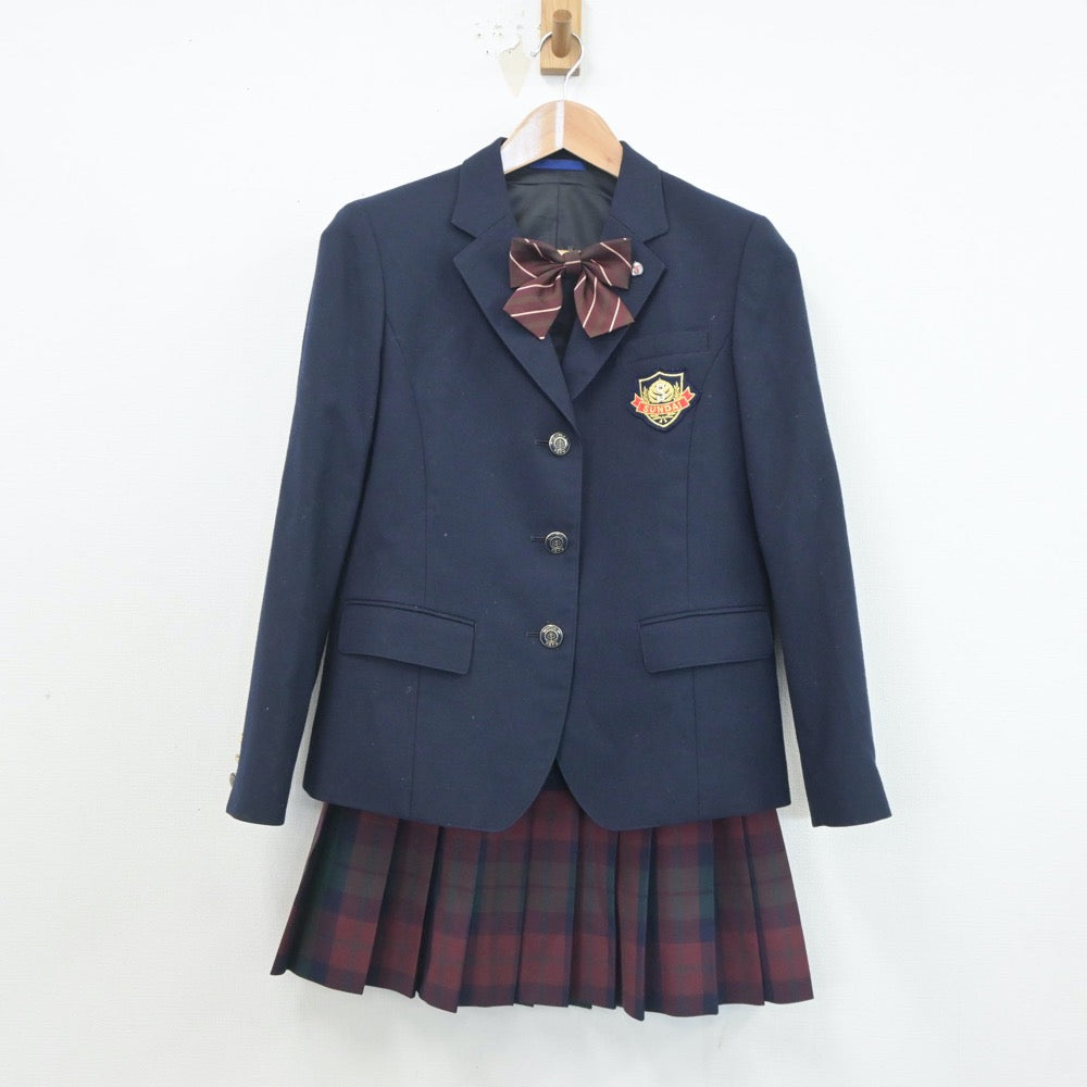 【中古】山梨県 駿台甲府高等学校 女子制服 3点（ブレザー・スカート）sf020941