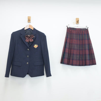 【中古】山梨県 駿台甲府高等学校 女子制服 3点（ブレザー・スカート）sf020941