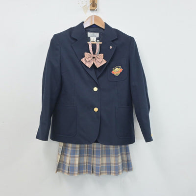 【中古】山梨県 駿台甲府中学校 女子制服 3点（ブレザー・スカート）sf020944