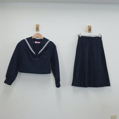 【中古】愛知県 佐屋中学校 女子制服 2点（セーラー服・スカート）sf020971