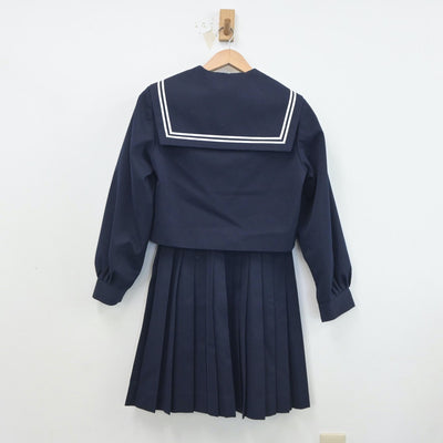 【中古】愛知県 佐屋中学校 女子制服 2点（セーラー服・スカート）sf020972