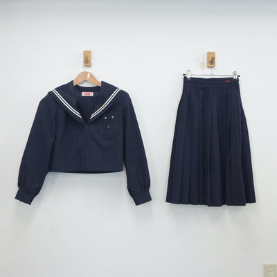 【中古】愛知県 佐屋中学校 女子制服 2点（セーラー服・スカート）sf020973