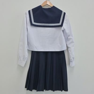 【中古】愛知県 一宮西高等学校 女子制服 2点（セーラー服・スカート）sf020983