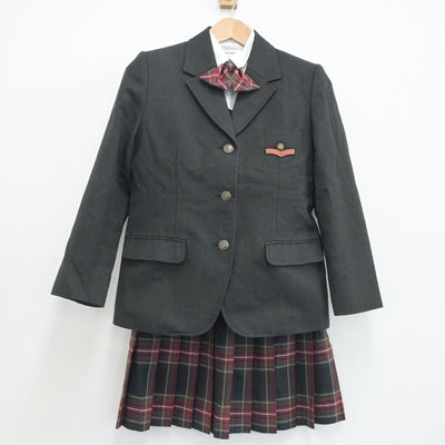 【中古】千葉県 木更津総合高等学校 女子制服 5点（ブレザー・シャツ・ニット・スカート）sf020985