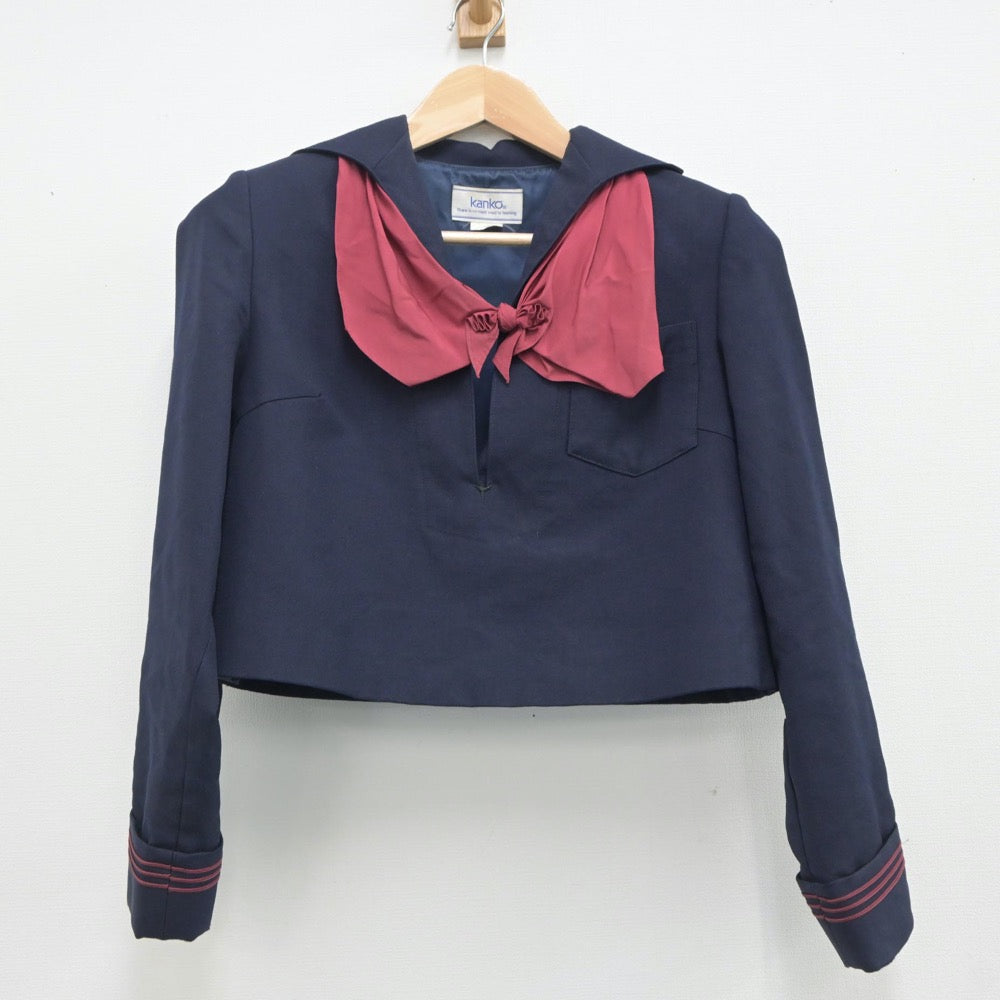 【中古】熊本県 ルーテル学院高等学校 女子制服 3点（セーラー服・ジャンパースカート）sf021004