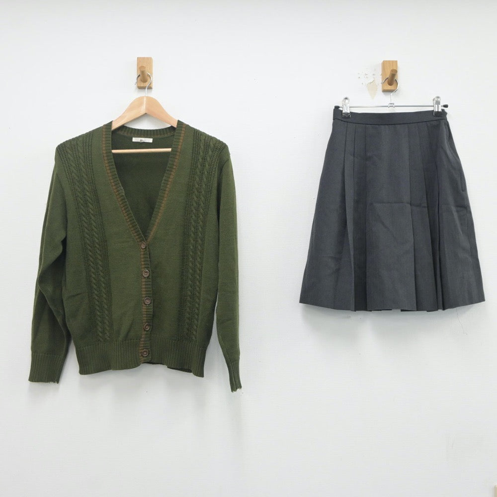 【中古】神奈川県 洗足学園中学高等学校 女子制服 2点（ニット・スカート）sf021005