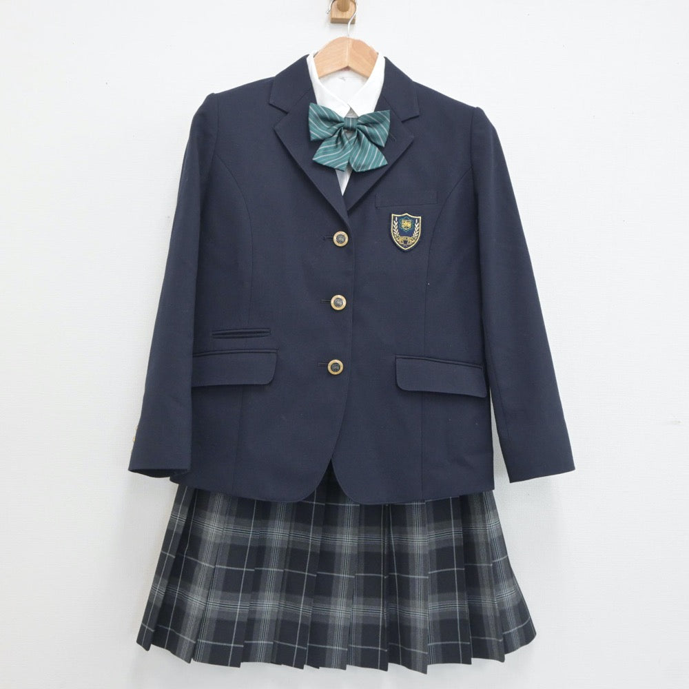 【中古】東京都 実践学園中学校 女子制服 5点（ブレザー・シャツ・スカート）sf021027