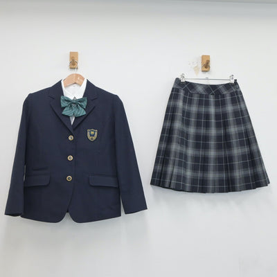 【中古】東京都 実践学園中学校 女子制服 5点（ブレザー・シャツ・スカート）sf021027