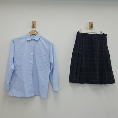 【中古】東京都 日本大学鶴ヶ丘高等学校 女子制服 2点（シャツ・スカート）sf021037