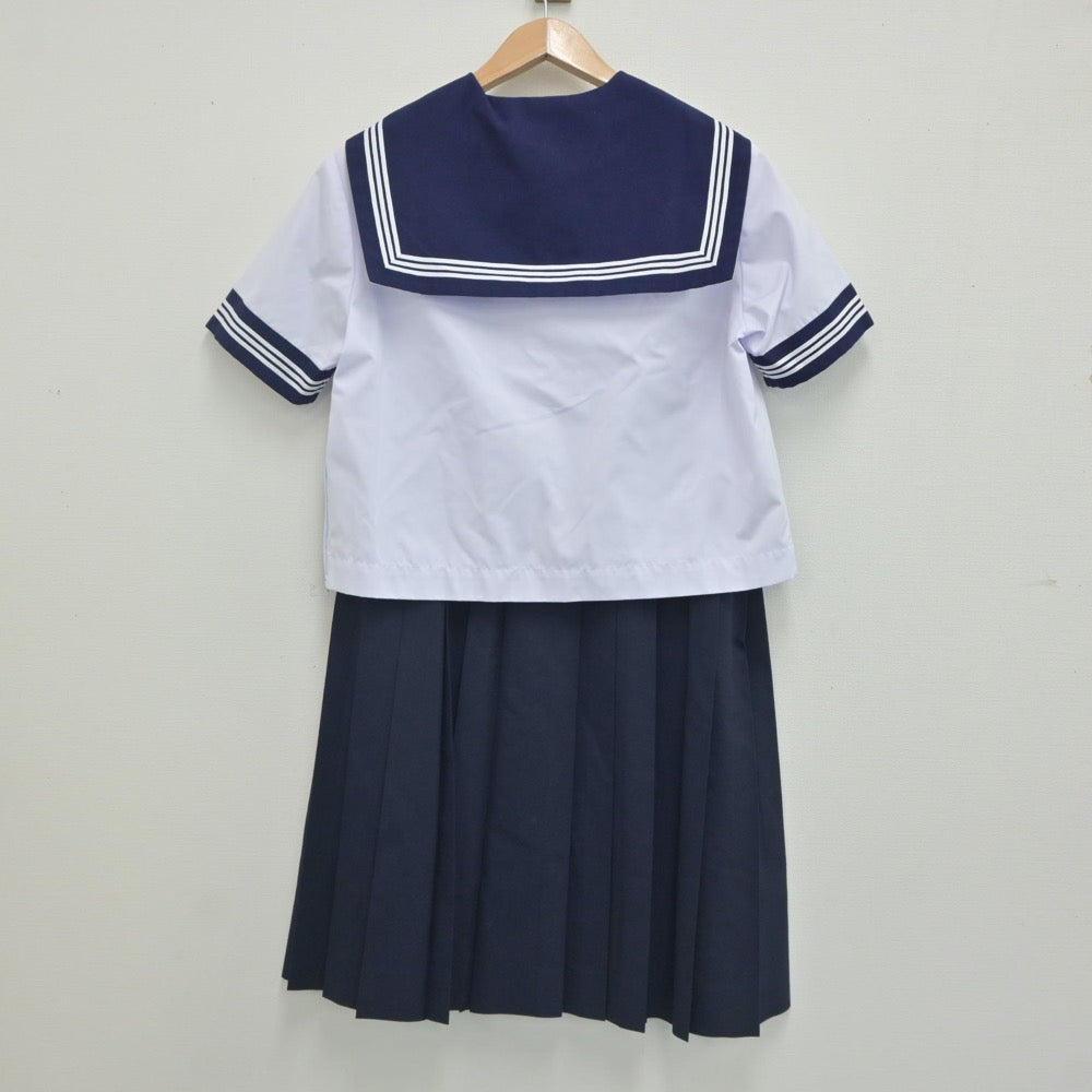 【中古】茨城県 坂本中学校 女子制服 3点（セーラー服・スカート）sf021040