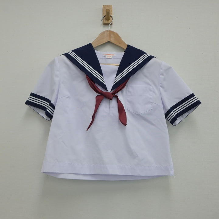 中古制服】茨城県 坂本中学校 女子制服 3点（セーラー服
