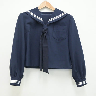 【中古】茨城県 坂本中学校 女子制服 3点（セーラー服・スカート）sf021041