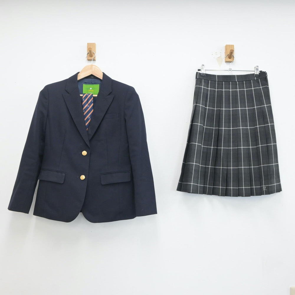 【中古】東京都 王子総合高等学校 女子制服 3点（ブレザー・スカート）sf021055