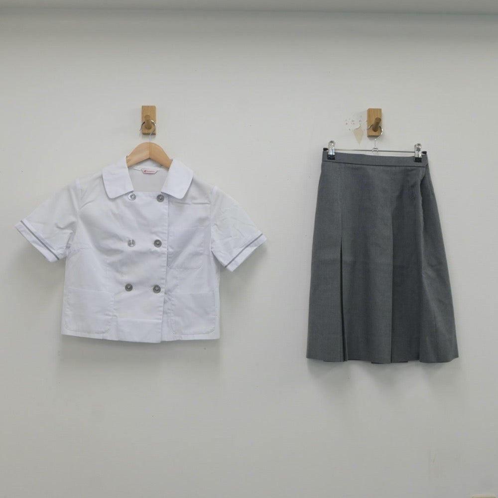 【中古】静岡県 沼津市立第五中学校 女子制服 3点（シャツ・スカート）sf021069