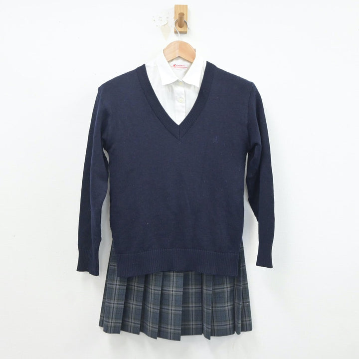 中古制服】神奈川県 麻布大学附属高等学校 女子制服 4点（ニット・シャツ・シャツ・スカート）sf021082【リサイクル学生服】 |  中古制服通販パレイド